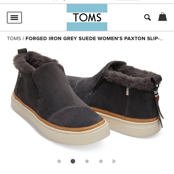 toms grey slip ons